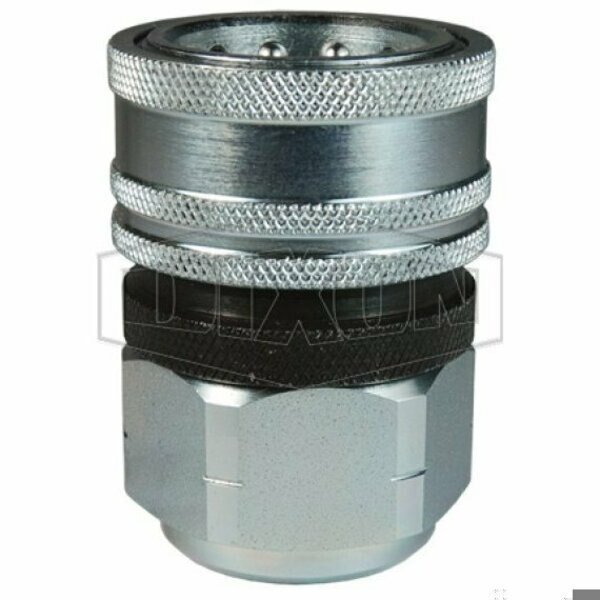 DQC TR European Interchange Female Coupler, 3/8-18 Nominal, Female NPTF, Steel, Dixon, Mfr#: 3TRF3
